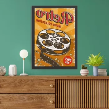 Tablou decorativ, Retro Movie Collection (35 x 45), MDF , Polistiren, Multicolor imagine