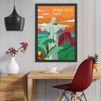 Tablou decorativ, Rio De Janeiro (55 x 75), MDF , Polistiren, Multicolor imagine