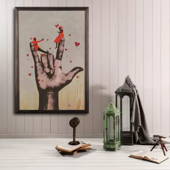 Tablou decorativ, Rock, Lemn, Lemn, Multicolor imagine