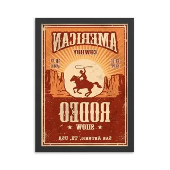 Tablou decorativ, Rodeo Show (40 x 55), MDF , Polistiren, Multicolor imagine