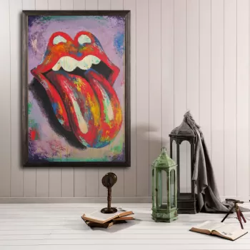 Tablou decorativ, Roll?ng Stone XL, Lemn, Lemn, Multicolor imagine