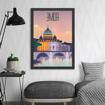 Tablou decorativ, Rome (55 x 75), MDF , Polistiren, Multicolor imagine