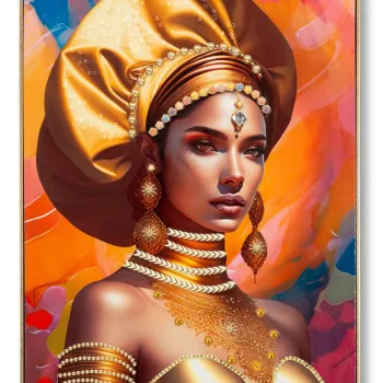 Tablou decorativ Samira -B, Mauro Ferretti, 72x102 cm, canvas pictat/lemn de brad, multicolor imagine