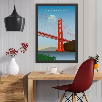 Tablou decorativ, San Francisco 2 (40 x 55), MDF , Polistiren, Multicolor imagine