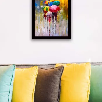 Tablou decorativ, SC0294, Cadru: 100% LEMN (grosime: 3 cm), Multicolor imagine