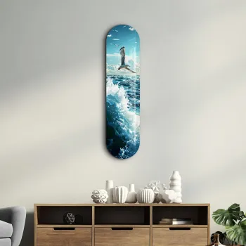 Tablou decorativ, Sea Gull and Ocean, Dimensiune: 20 x 80 cm, Multicolor imagine