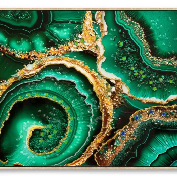 Tablou decorativ Smeraldy-A, Mauro Ferretti, 82x62 cm, metal/lemn de brad/canvas, multicolor imagine