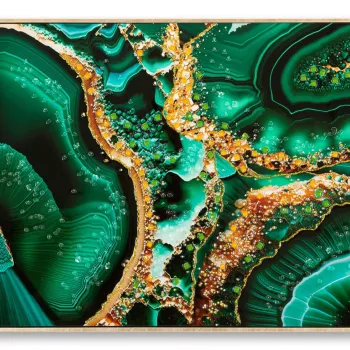 Tablou decorativ Smeraldy-B, Mauro Ferretti, 82x62 cm, metal/lemn de brad/canvas, multicolor imagine