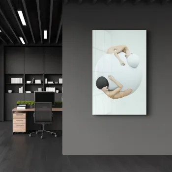 Tablou decorativ, SPR-1003, Sticla temperata, Dimensiuni: 46 x 72 cm, Multicolor imagine