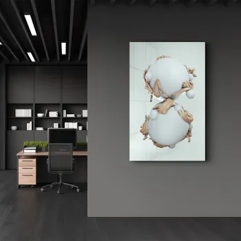 Tablou decorativ, SPR-1005, Sticla temperata, Dimensiune: 35 x 55 cm, Multicolor imagine