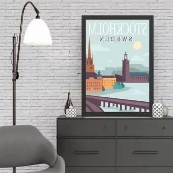 Tablou decorativ, Stockholm (40 x 55), MDF , Polistiren, Multicolor imagine