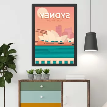 Tablou decorativ, Sydney (55 x 75), MDF , Polistiren, Multicolor imagine