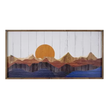 Tablou decorativ, TAH124, MDF, Lemn, Multicolor imagine