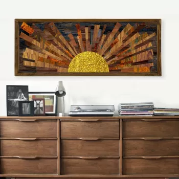 Tablou decorativ, TAH172, MDF, Lemn, Multicolor imagine