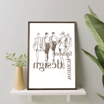 Tablou decorativ, TD007, Lemn, Desenat manual, Natural imagine