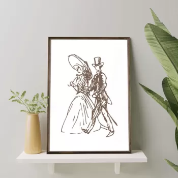 Tablou decorativ, TD012, Lemn, Desenat manual, Natural imagine