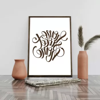 Tablou decorativ, TD026, Lemn, Desenat manual, Natural imagine