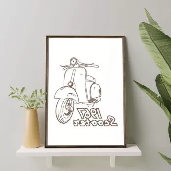 Tablou decorativ, TD037, Lemn, Desenat manual, Natural imagine