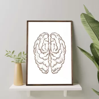 Tablou decorativ, TD039, Lemn, Desenat manual, Natural imagine