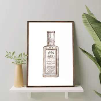 Tablou decorativ, TD041, Lemn, Desenat manual, Natural imagine