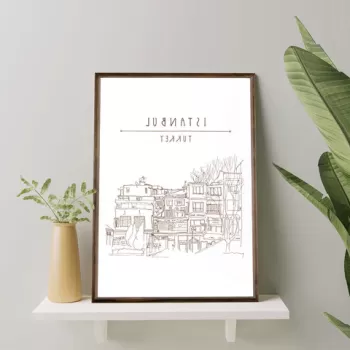 Tablou decorativ, TD059, Lemn, Desenat manual, Natural imagine