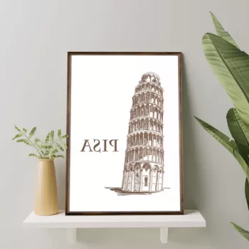 Tablou decorativ, TD062, Lemn, Desenat manual, Natural imagine