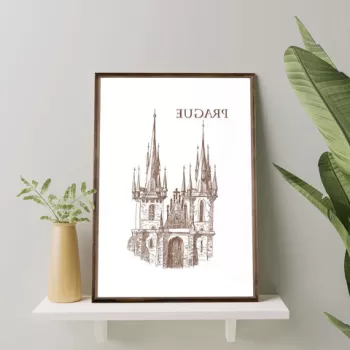 Tablou decorativ, TD064, Lemn, Desenat manual, Natural imagine