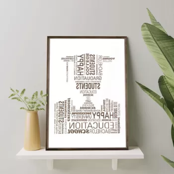 Tablou decorativ, TD069, Lemn, Desenat manual, Natural imagine