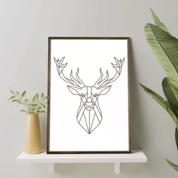 Tablou decorativ, TD074, Lemn, Desenat manual, Natural imagine