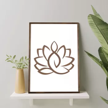 Tablou decorativ, TD078, Lemn, Desenat manual, Natural imagine