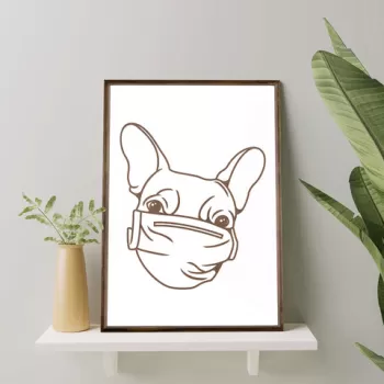 Tablou decorativ, TD089, Lemn, Desenat manual, Natural imagine