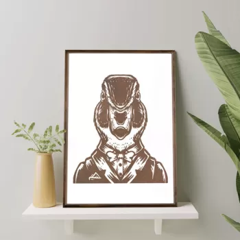 Tablou decorativ, TD096, Lemn, Desenat manual, Natural imagine