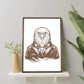 Tablou decorativ, TD097, Lemn, Desenat manual, Natural imagine