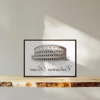 Tablou decorativ, TD117, Lemn, Desenat manual, Natural imagine