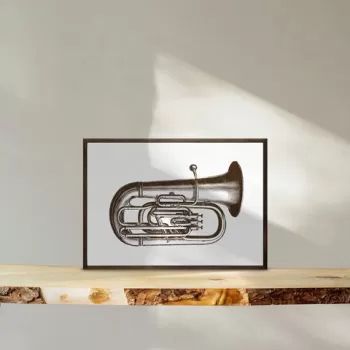 Tablou decorativ, TD120, Lemn, Desenat manual, Natural imagine