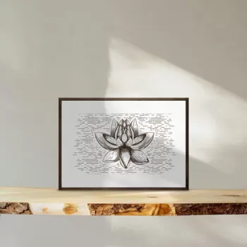 Tablou decorativ, TD121, Lemn, Desenat manual, Natural imagine