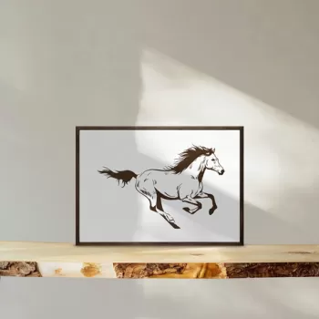 Tablou decorativ, TD129, Lemn, Desenat manual, Natural imagine