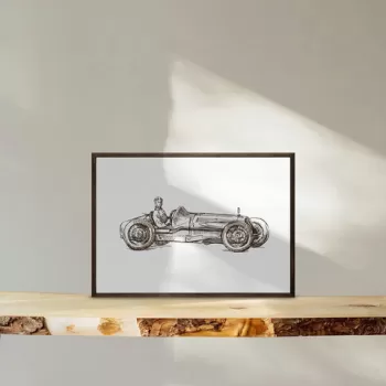 Tablou decorativ, TD138, Lemn, Desenat manual, Natural imagine