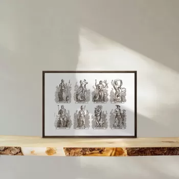 Tablou decorativ, TD139, Lemn, Desenat manual, Natural imagine