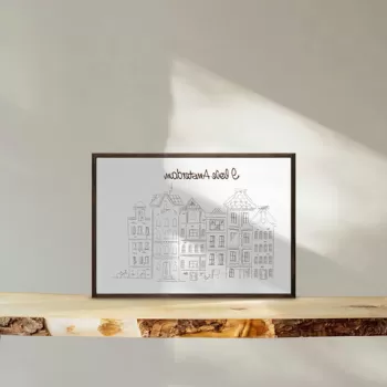 Tablou decorativ, TD142, Lemn, Desenat manual, Natural imagine