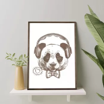 Tablou decorativ, TD145, Lemn, Desenat manual, Natural imagine