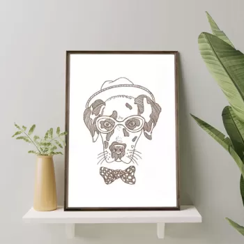 Tablou decorativ, TD150, Lemn, Desenat manual, Natural imagine