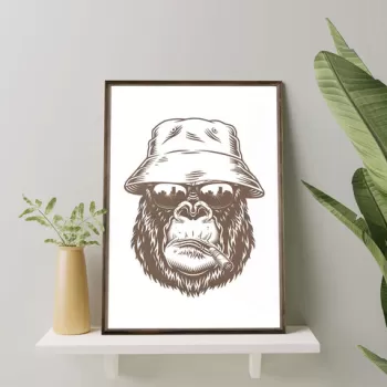 Tablou decorativ, TD152, Lemn, Desenat manual, Natural imagine