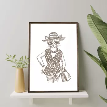 Tablou decorativ, TD154, Lemn, Desenat manual, Natural imagine