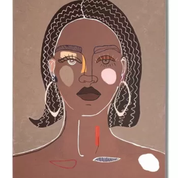 Tablou decorativ Tribal -B, Mauro Ferretti, 80 x 100 cm, lemn de pin/canvas imagine