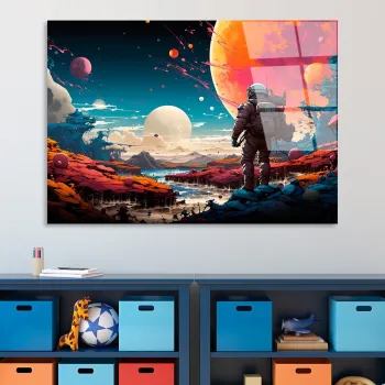Tablou decorativ, UV-1202, Sticla temperata, 70 x 100 cm, Multicolor imagine