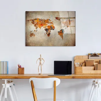 Tablou decorativ, UV-354 50 x 70, Sticla temperata, 50 x 70 cm, Multicolor imagine