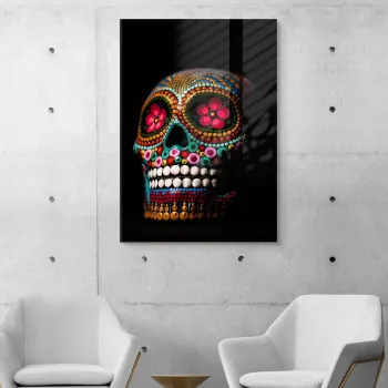 Tablou decorativ, UV-518, Sticla temperata, 50 x 70 cm, Multicolor imagine