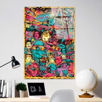 Tablou decorativ, UV-718 70 x 100, Sticla temperata, 70 x 100 cm, Multicolor imagine