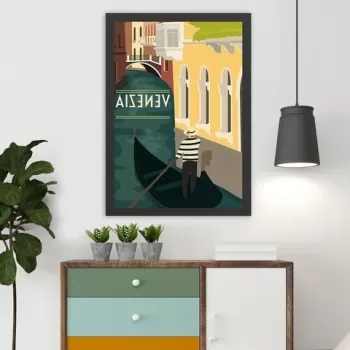 Tablou decorativ, Venezia (35 x 45), MDF , Polistiren, Multicolor imagine